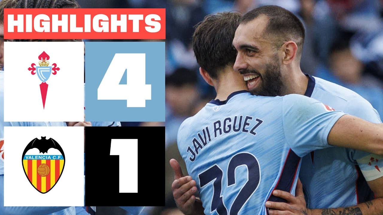 #ไฮไลท์ฟุตบอล [ เซลต้า บีโก้ 4 - 1 บาเลนเซีย ] ลาลีก้า สเปน 2025/4.1.69