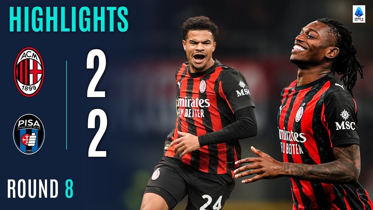 #ไฮไลท์ฟุตบอล [ เอซี มิลาน 2 - 2 ปิซ่า ] กัลโช่ เซเรียอา อิตาลี 2025/25.10.68