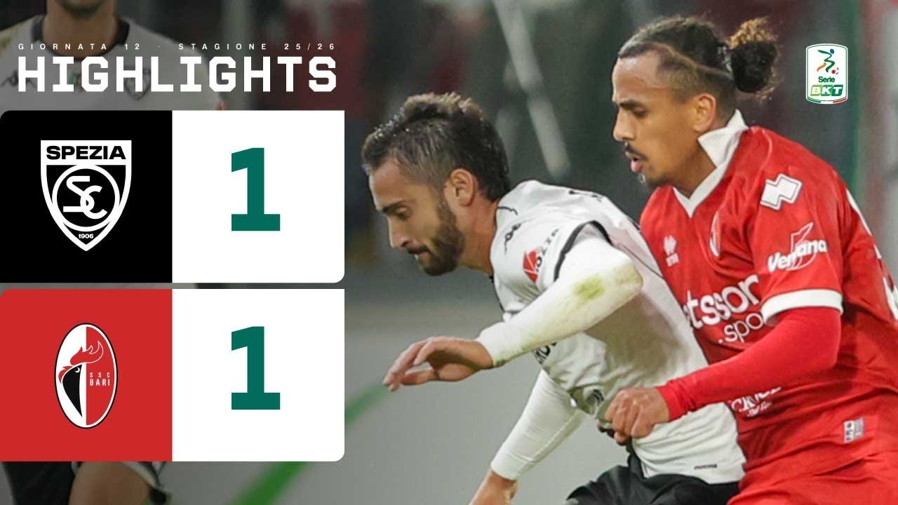 #ไฮไลท์ฟุตบอล [ สเปเซีย 1 - 1 บารี่ ] เซเรียบี อิตาลี 2025/8.11.68